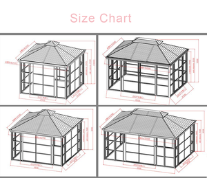 Overdekte tuinpaviljoen met aluminium stalen poedercoating, gemotoriseerde lamellen en schuifdeur van glas. - Product Image 6