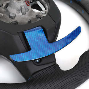 Volante Específico de Fibra de Carbono Forjada Azul <span class=keywords><strong>LED</strong></span> para BMW G20 G21 G30 M2 G87 M3 G80 G81 M4 G42 G82 M5 F90 G05 G06X5MF95X3MF97 - Product Image 6