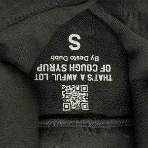 เสื้อสเวตเชิ้ตผู้ชายไซส์ใหญ่สไตล์วินเทจปักลายสตรีทแวร์สีดำ 'That's Awful Lot Cough Syrup Sweats' สำหรับฤดูหนาว - Product Image 2