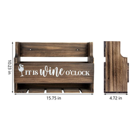 Porte-vin en pin massif, en bois, mural, rangement de cuisine, vente en gros