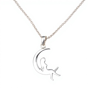 Handmade Designer Christian 925 Sterling Silver Rhodium Plated Zircon Heart Girl Locket Pendant Party <b>Charms</b> Girlfriend - Product Image 1