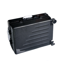 Valise de luxe entièrement en fibre de carbone, 4 roues pivotantes, coque rigide en carbone pour les voyages d'affaires et les excursions en plein air