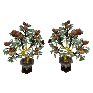 Hotel decoración interior lujo ágata natural melocotón Jade fruta bonsái - Product Image 1