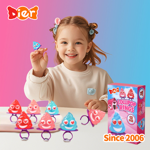Caramelos ODM al por mayor etiqueta privada personalizada nuevo divertido bombón caca forma piruleta <span class=keywords><strong>dura</strong></span> anillo Pop caramelo parodia dulces niños dulces Juguetes - Product Image 1