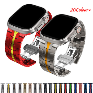 Di lusso in metallo Premium Comfort sottile Smart <span class=keywords><strong>Watch</strong></span> <span class=keywords><strong>Ultra</strong></span> cinturino in acciaio inossidabile cinturino <span class=keywords><strong>per</strong></span> <span class=keywords><strong>Apple</strong></span> Iwatch 9 8 7 6 49mm 45mm - Product Image 2