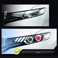 Kit de phares LED à lentille de projecteur style Demon Eyes 2 pour Honda Fit GK5 Jazz 2014-2020