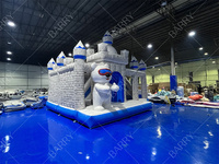 Maison de saut de maison de fête gonflable commerciale Blue Alien Kids Bounce House Bounce Combo avec toboggan gonflable Bouncer
