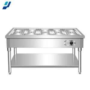 वाणिज्यिक स्टेनलेस स्टील हीटिंग डेस्कटॉप वार्मिंग टेबल फास्ट फूड ट्रक कैंटीन होटल और रेस्तरां के लिए फास्ट फूड - Product Image 5
