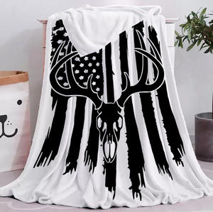 Couverture Polaire Tricotée Ultra Douce en Flanelle à Imprimé Renne, 100% Polyester, Décorative, Hypoallergénique, pour Avion, Vente en Gros - Product Image 2