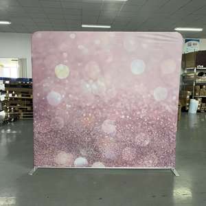 인기 판매 맞춤형 인쇄 텐션 패브릭 커버 적용 알루미늄 백드롭 스탠드 - Product Image 1