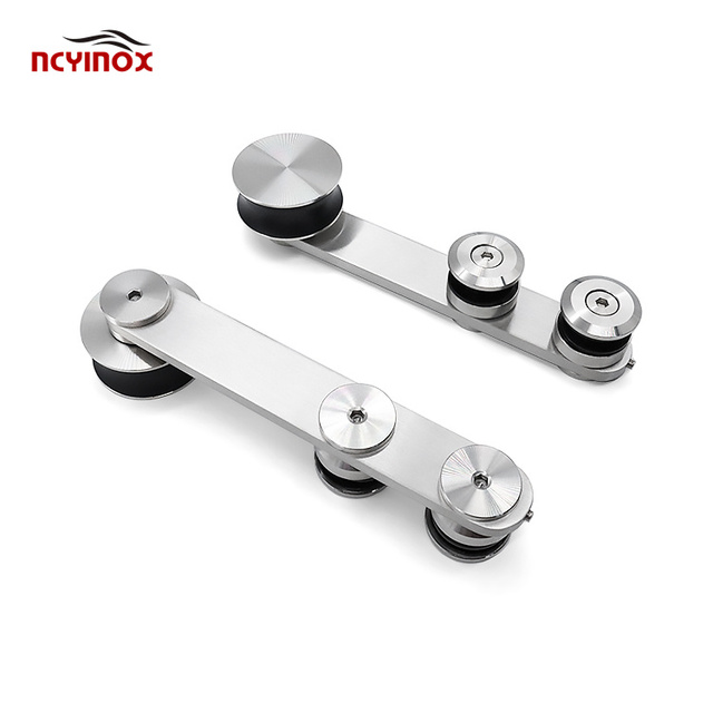 Sliding Door System Glass Sliding Door Hardware Square Pipe Bathroom Frameless Sliding Glass Door Fittings