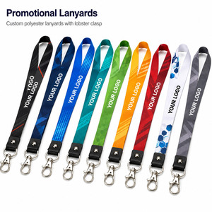 Lanière personnalisée en polyester avec impression par transfert thermique, boucle détachable, divers clips de fixation pour événements, porte-badge d'identification - Product Image 1
