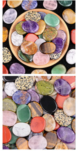 Piedra de Cristal Plana Doble de 1537-35x45mm con <span class=keywords><strong>Beneficios</strong></span> de Feng Shui, Forma Irregular para Decoración del Hogar - Product Image 6
