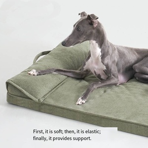 <span class=keywords><strong>2026</strong></span> Luxuriöses Rechteckiges Leinen-Haustierbett Solides Rutschfestes Hunde- & Katzenbett für den Innenbereich - Product Image 3