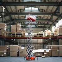 Plataforma Elevadora Compacta Plegable Tipo Tijera, Fácil de Transportar, Elevador Hidráulico para Trabajos en Altura