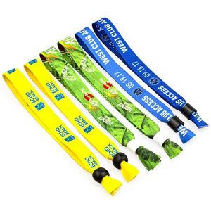 Pulseras de Tela de Poliéster con Cinta, Personalizadas con Logotipo, de Lujo, Ecológicas, de Alta Calidad, para Eventos y Festivales, Regalo Promocional - Product Image 2