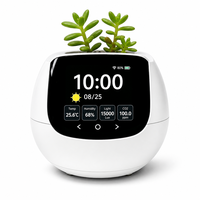 Pot de fleurs intelligent ODIS, écran LCD, arrosage automatique, capteur de surveillance pour intérieur, maison, bureau, jardin