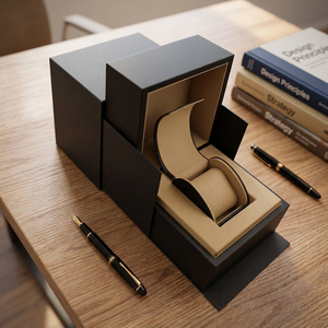 <b>Watch</b> Presentation Box Luxury Leather with Removable Travel Roll and Pull Out Drawer Custom Packaging Wholesale - Product Image 3