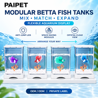 Petit aquarium transparent PAIPET, aquarium pour poissons rouges micro-paysager, aquarium de bureau pour salon