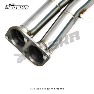 ท่อไอเสีย Boska Z Mid Pipes สำหรับ X3M/X4M F97/F98 S58 3.0T ปี 2019-2023 ระบบไอเสียสแตนเลสแบบความยาวเท่ากัน - Product Image 4