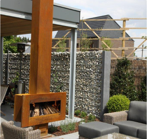 Chimenea de Acero para Exteriores en Oferta, Brasero de Acero Corten para Patio, Jardín y Camping - Product Image 6