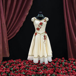 Robe longue blanche de danse de haute qualité professionnelle, tutu romantique pour la scène, filles, enfants, danse classique - Product Image 3