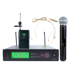Hệ thống micro không dây chuyên nghiệp UHF SLX4 SLX24 BETA58 kim loại kèm khung dành cho biểu diễn karaoke, nhà thờ - Product Image 1