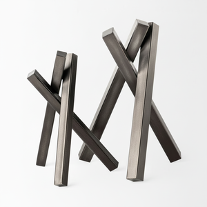 Design moderne abstrait pour la décoration de la maison Ornement en métal pour la maison de luxe 7 villas Sculpture polie faite par Uzair Handicrafts - Product Image 1