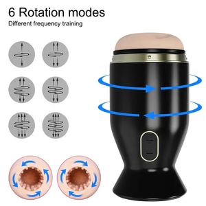 Masturbador masculino giratorio 2023, máquina de masturbación con textura realista 3D para hombre - Product Image 5