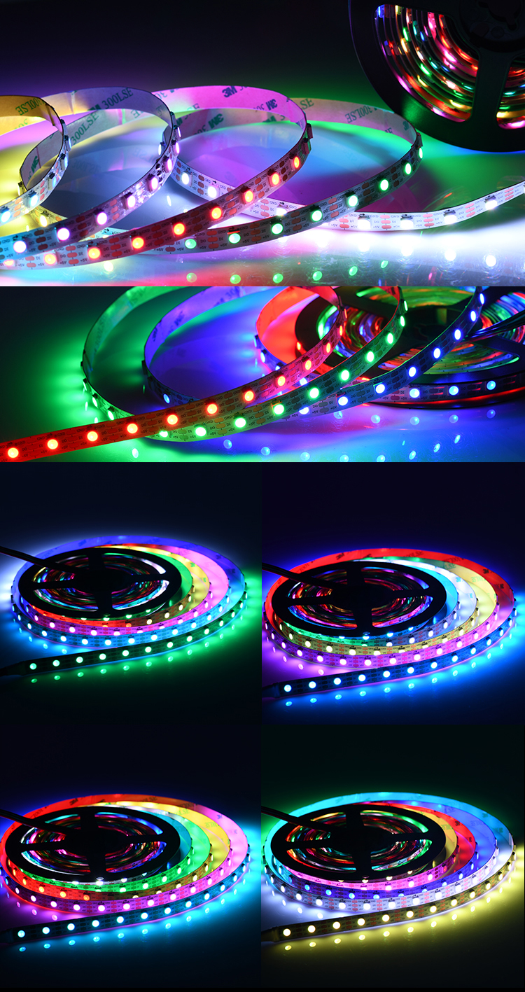 WS2812b 5v dream color led strip 2 Years Warranty rgb SK6812 rgbic addressable ws2812b led strip