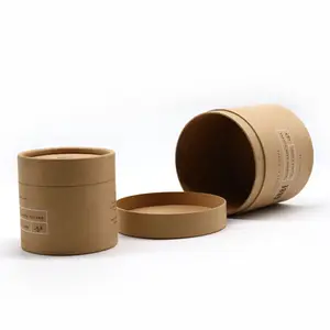 High Quality Biodegradable Custom Food Grade Tea Candle Soap Kraft Cylinder Paper Packaging For Small Businesses