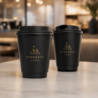 Gobelets écologiques de 12 oz avec couvercles et manchons jetables pour boissons chaudes, café, thé, boissons énergisantes, café, boulangerie, vente en gros
