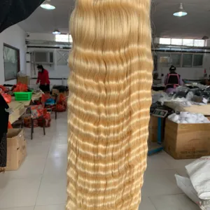 Amara Deep Wave Blonde Color Long Wigs For Black Women Human Hair Virgin Cuticle Aligned Hair Beauty Products Wholesale