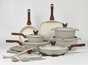 <span class=keywords><strong>Kit</strong></span> de cuisine complet Elite Safe Material 21 pièces sans rivets : <span class=keywords><strong>Casserole</strong></span> à lait 18 cm, <span class=keywords><strong>Casserole</strong></span> 24-28 cm, Plaque à pizza 28 cm, Base pour cuisinière à gaz - Product Image 6