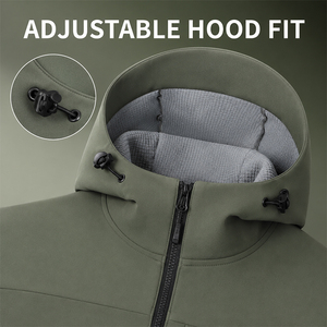 Custom Waterproof Softshell <b>Jacket</b> <b>With</b> <b>Fleece</b> <b>Lining</b> Windproof Hooded Outdoor Workwear Corporate Uniform Team Branding Coat - Product Image 5