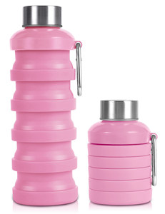 Customized 500ML Portable Collapsible Silicone <b>Sports</b> <b>Water</b> <b>Bottle</b> Direct Drinking for Camping and Boiling <b>Water</b> Applicability - Product Image 2