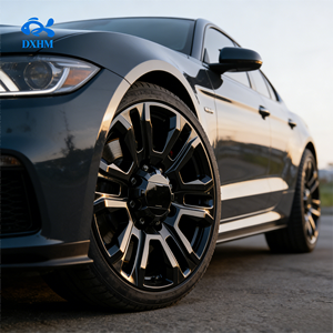 Juego de Llantas Todoterreno Negras Brillantes de 18 20 22 24 Pulgadas, 20x10J, 8 Orificios, Anchas, Cóncavas, de Aleación Forjada para Camioneta y SUV - Product Image 3