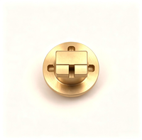Custom CNC Turned Brass Coupling Insert, Special-Shaped Flange Brass Connector for Mechanical Transmission