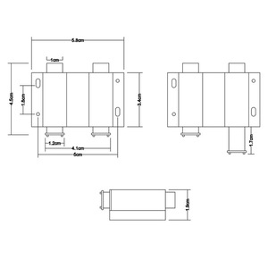 Loquet de porte magnétique en plastique à double tête, beige et noir, pour armoires et placards, design minimaliste - Product Image 3