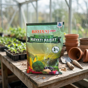 Engrais en poudre biologique Biotani Plus pour l'amélioration du sol, à micro-organismes contrôlés, 1 kg, pour potager, origine Indonésie, à base de céréales - Product Image 1