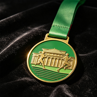 Médaille de récompense en métal minimaliste de haute qualité avec logo personnalisé, plaquée nickel mat, pour souvenir de cérémonie