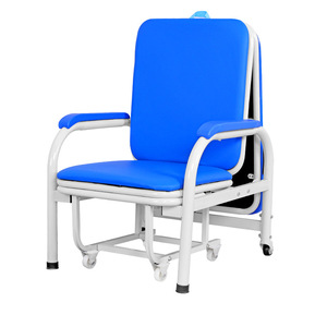 Silla de Acompañante Plegable de Metal Reclinable y Portátil para Uso de Cuidadores - Product Image 1