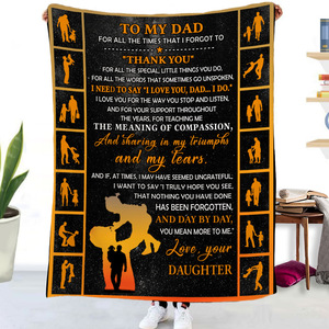 Manta Jacquard Personalizada con Foto del Mejor Papá del Mundo, Recuerdo Personalizado para Papá, Regalo con Diseño Impreso para el Día del Padre - Product Image 6