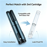 Stylo applicateur cosmétique rechargeable en métal avec logo personnalisé OEM, texture haute qualité, cartouche réutilisable, BoruichiGuang Chine, vente en gros