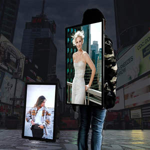 Hoogwaardig 27 inch rechthoekig LCD rugzak reclamebord - draagbare videospeler display voor onderwijs & commerciële promotie - Product Image 4