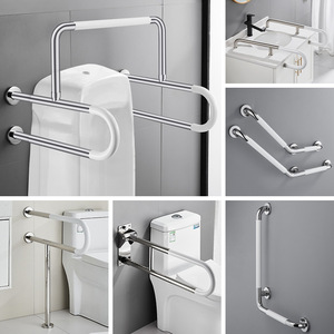 Barres d'appui en acier inoxydable de 35 mm, montées au mur, pour la sécurité des personnes âgées dans la salle de bain - Product Image 4