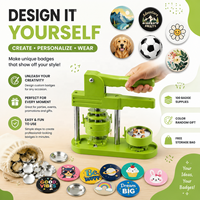 58 mm Ronde Badge Knopmaakmachine Handleiding Speldmaker 100 Stuks Badges Set Kit voor DIY Cadeaus Knutselen