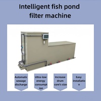 Petit filtre rotatif combiné pour bassin d'aquaculture de poissons koï, équipement de filtration biologique pour bassin