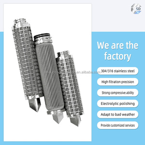 Kim loại thép không gỉ gấp <span class=keywords><strong>stainer</strong></span> Cartridge rửa ngược các hóa chất tan chảy Lọc yếu tố thiêu kết cảm thấy xếp li lưới lọc - Product Image 3