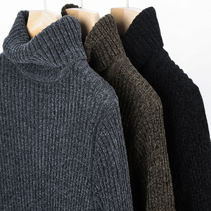 Maglione a collo alto da <span class=keywords><strong>uomo</strong></span> lavorato a <span class=keywords><strong>maglia</strong></span> invernale personalizzato manica Raglan maglione a coste tinta unita collo alto per <span class=keywords><strong>uomo</strong></span> - Product Image 4